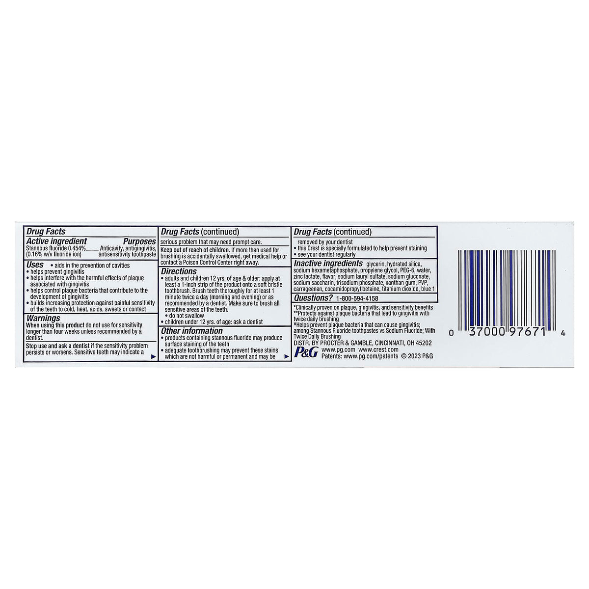 Crest Pro-Health Advanced Fluoride Toothpaste, Sensitive Relief, 144 g - view 3