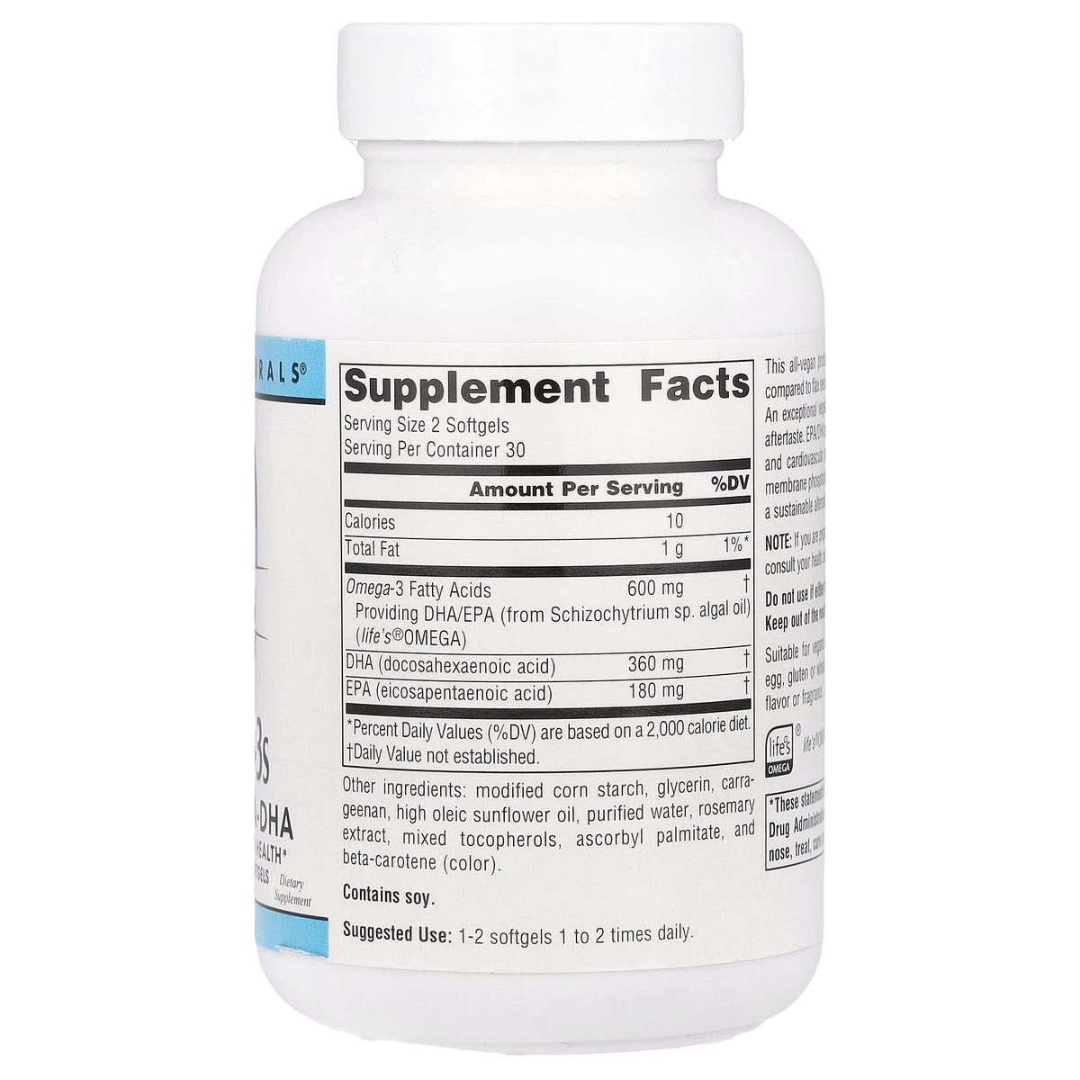 Source Naturals Vegan Omega-3s, Non-Fish EPA-DHA, 300 mg, 60 Vegan Softgels - view 2