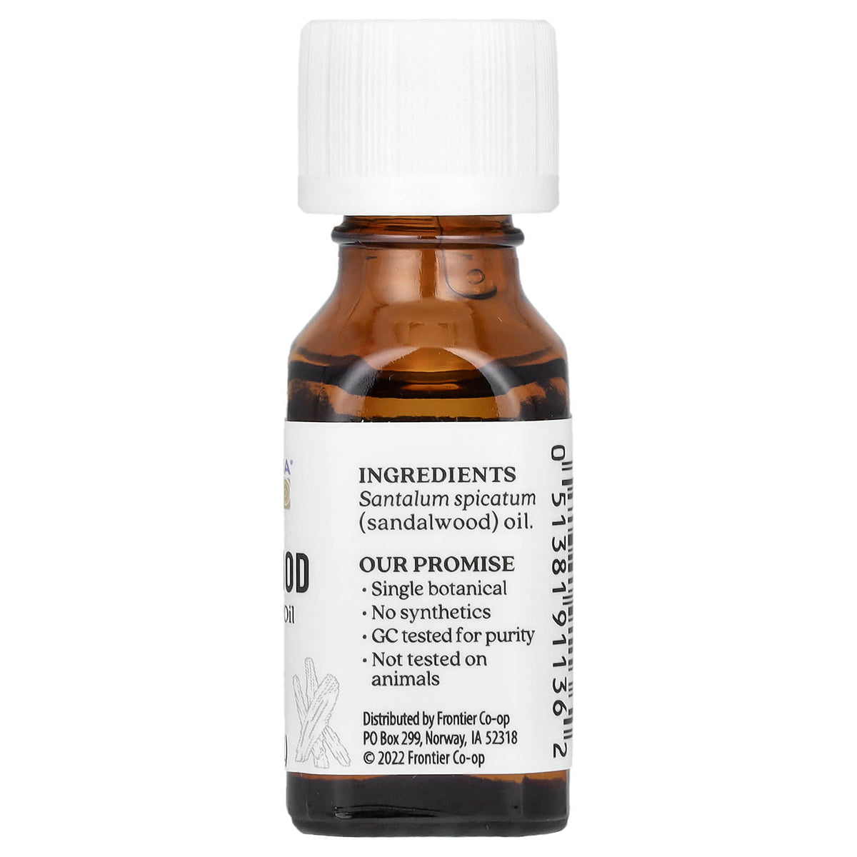 Aura Cacia Pure Essential Oil Sandalwood 15 ml (0.5 fl oz) — alternate product view