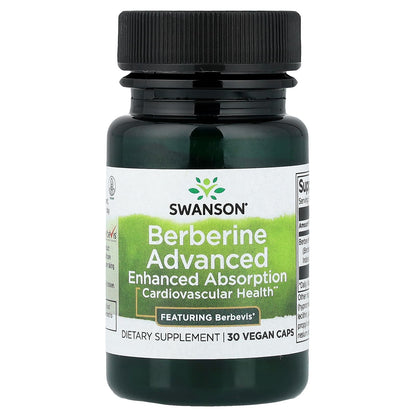 Swanson Vitamins Berberine Advanced, 30 Vegan Capsules (550 mg per Capsule)