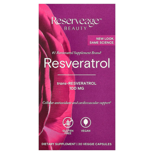 Reserveage Beauty Resveratrol 30 Veg Capsules