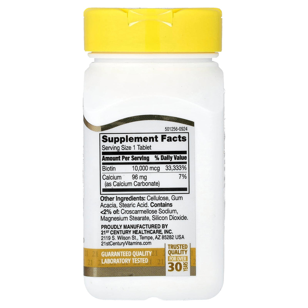 21st Century Biotin 10,000 mcg, 360 Tablets - view 2