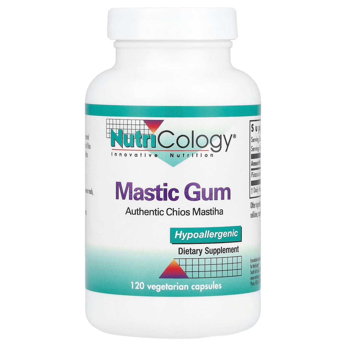 Nutricology Mastic Gum, 120 Vegetarian Capsules (0.5 g per Capsule)