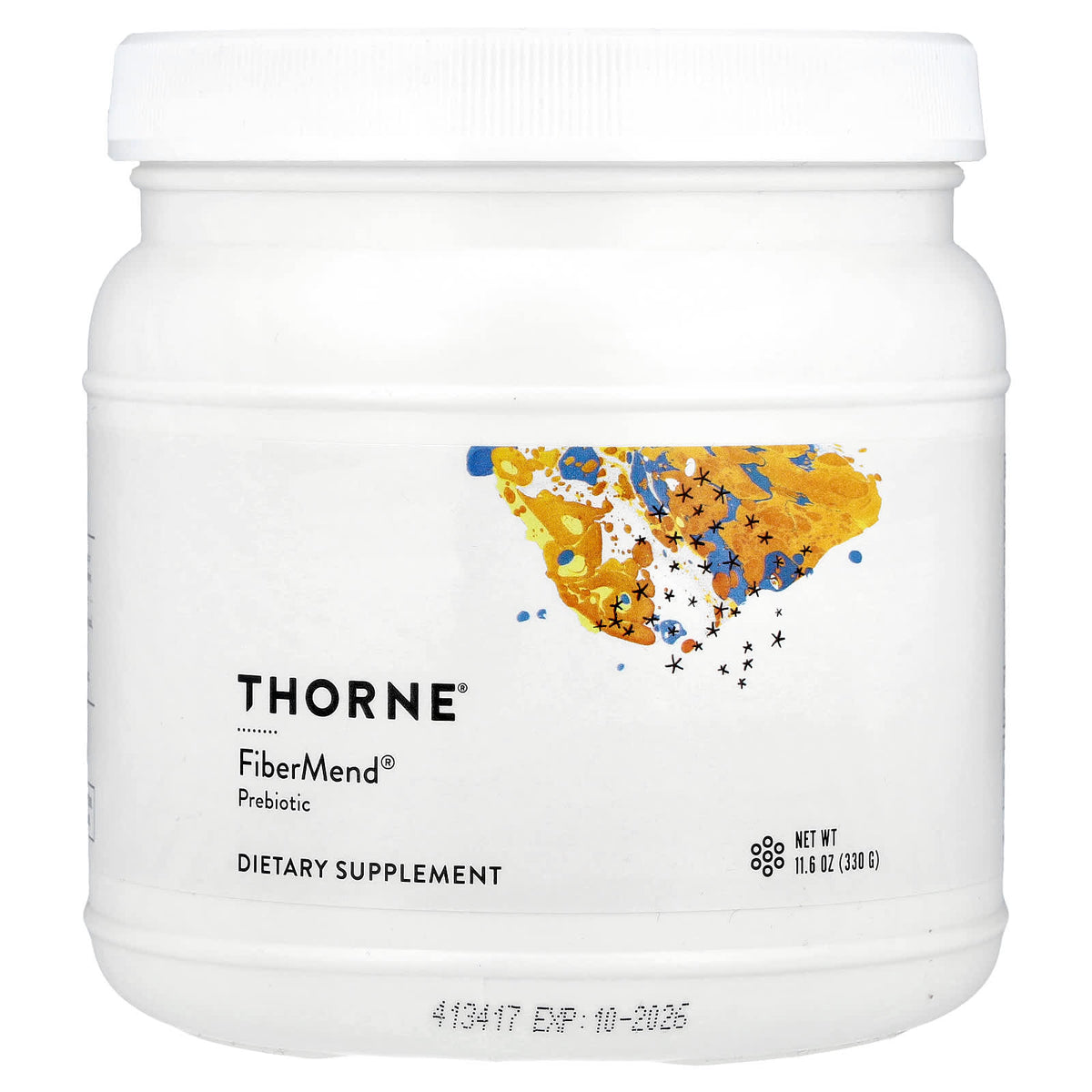 Thorne FiberMend Prebiotic Fibre Powder, 330 g (11.6 oz) — product view