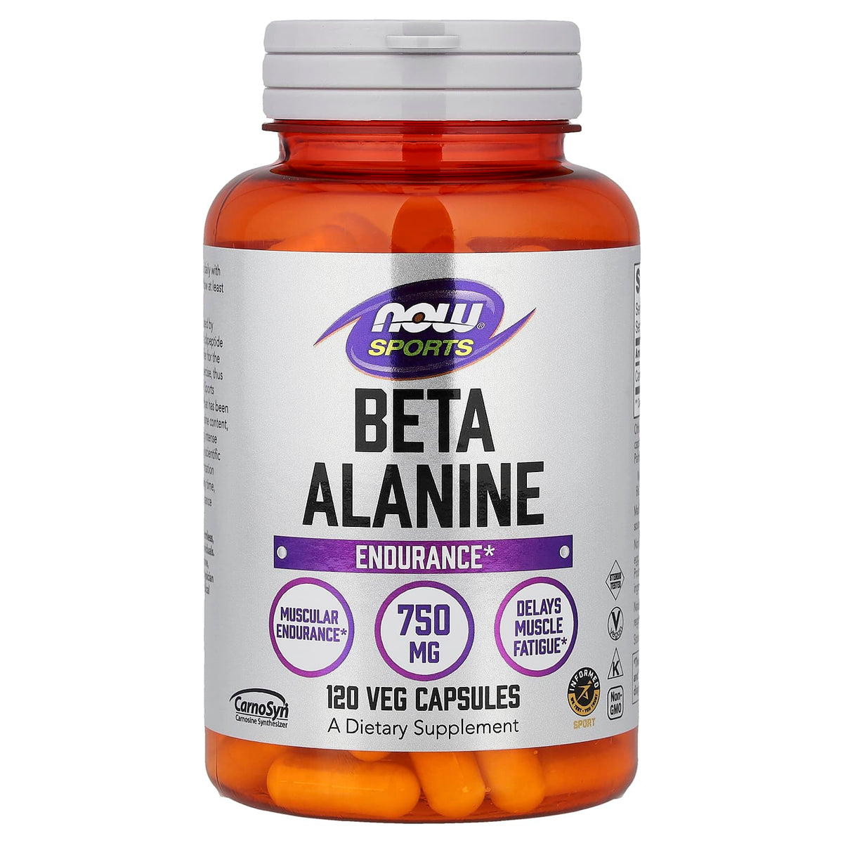 NOW Foods Sports Beta-Alanine, 120 Veg Capsules (750 mg per Capsule) — product view