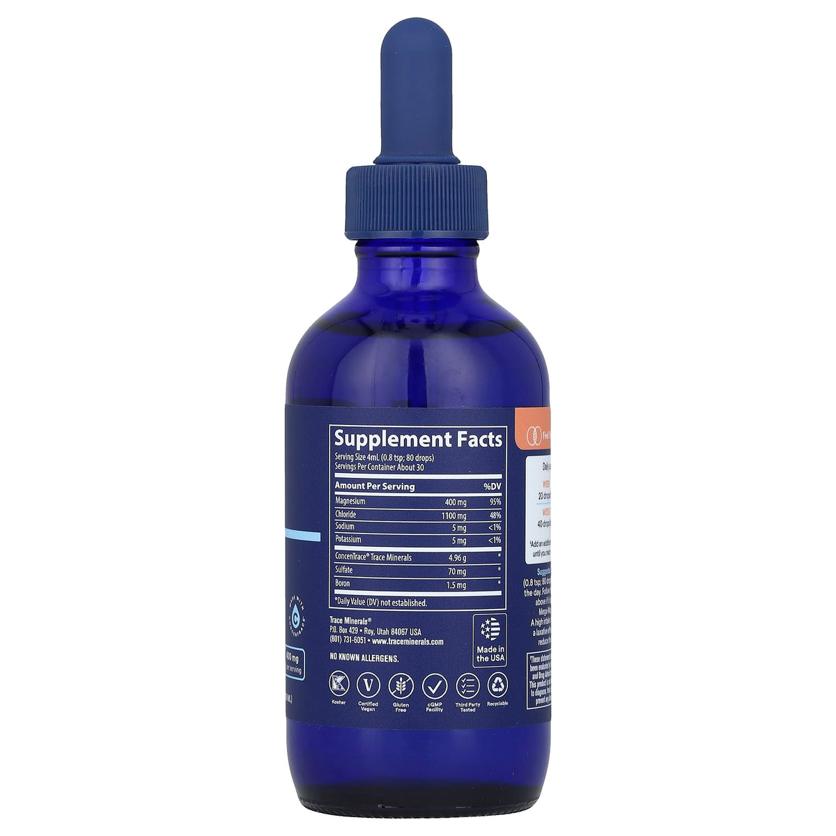 Trace Mega-Mag Liquid Mineral Supplement, 400 mg, 118 ml (4 fl oz) - view 2
