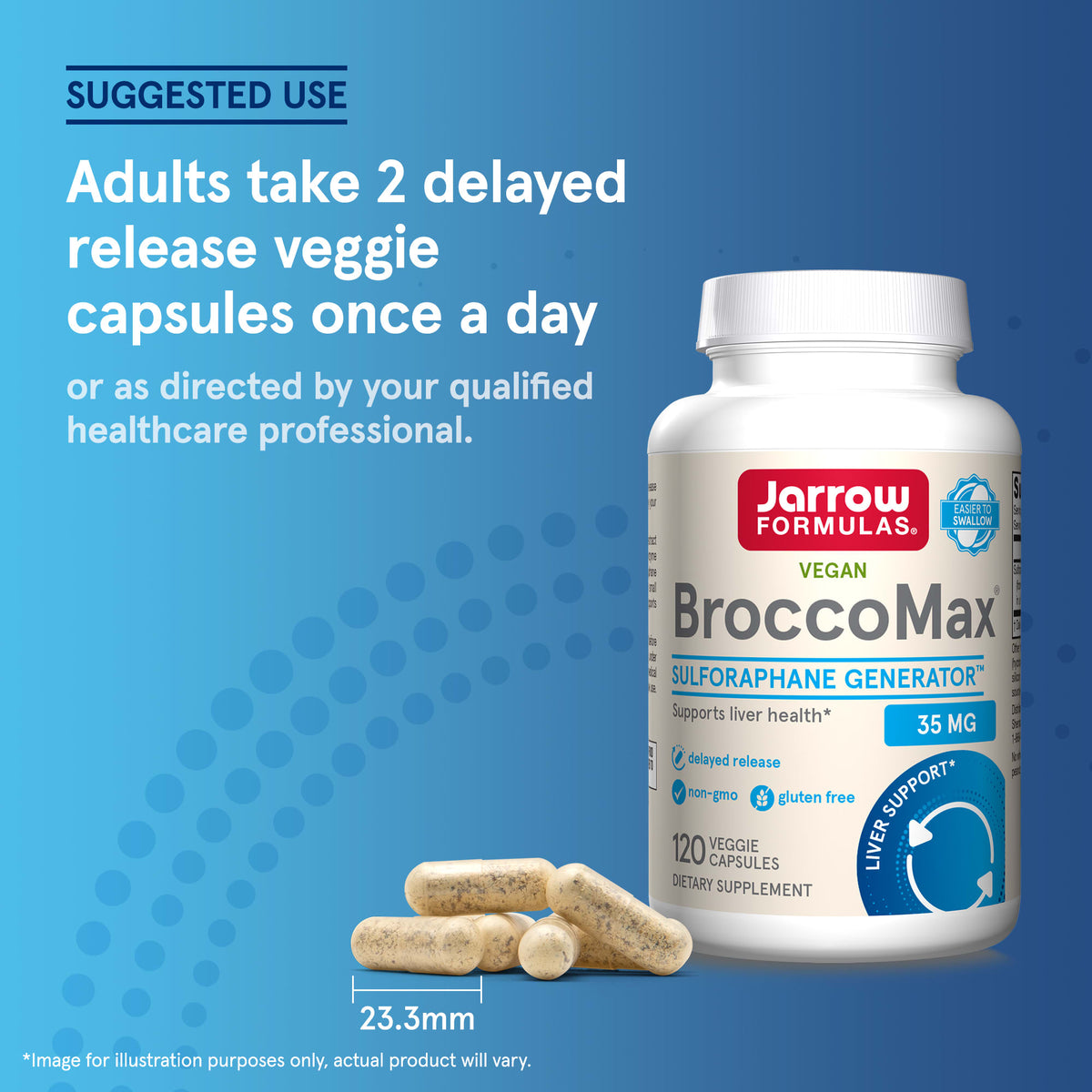 Jarrow Formulas Vegan BroccoMax, 120 Veggie Capsules (17.5 mg per Capsule) - view 5