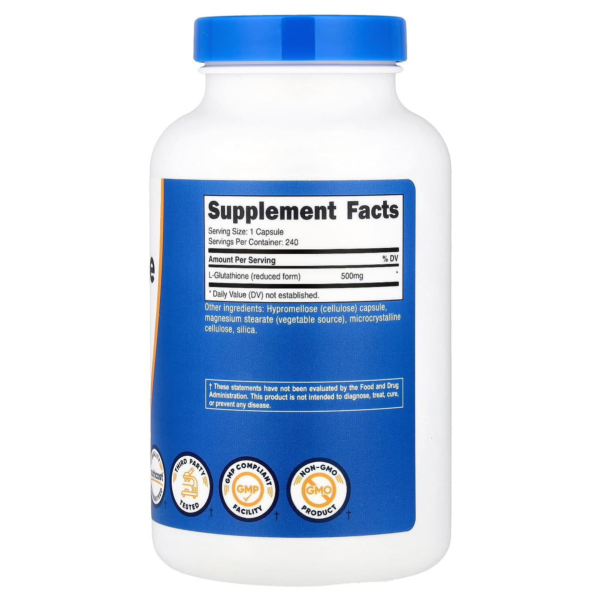 Nutricost Glutathione, 500 mg, 240 Capsules — alternate product view