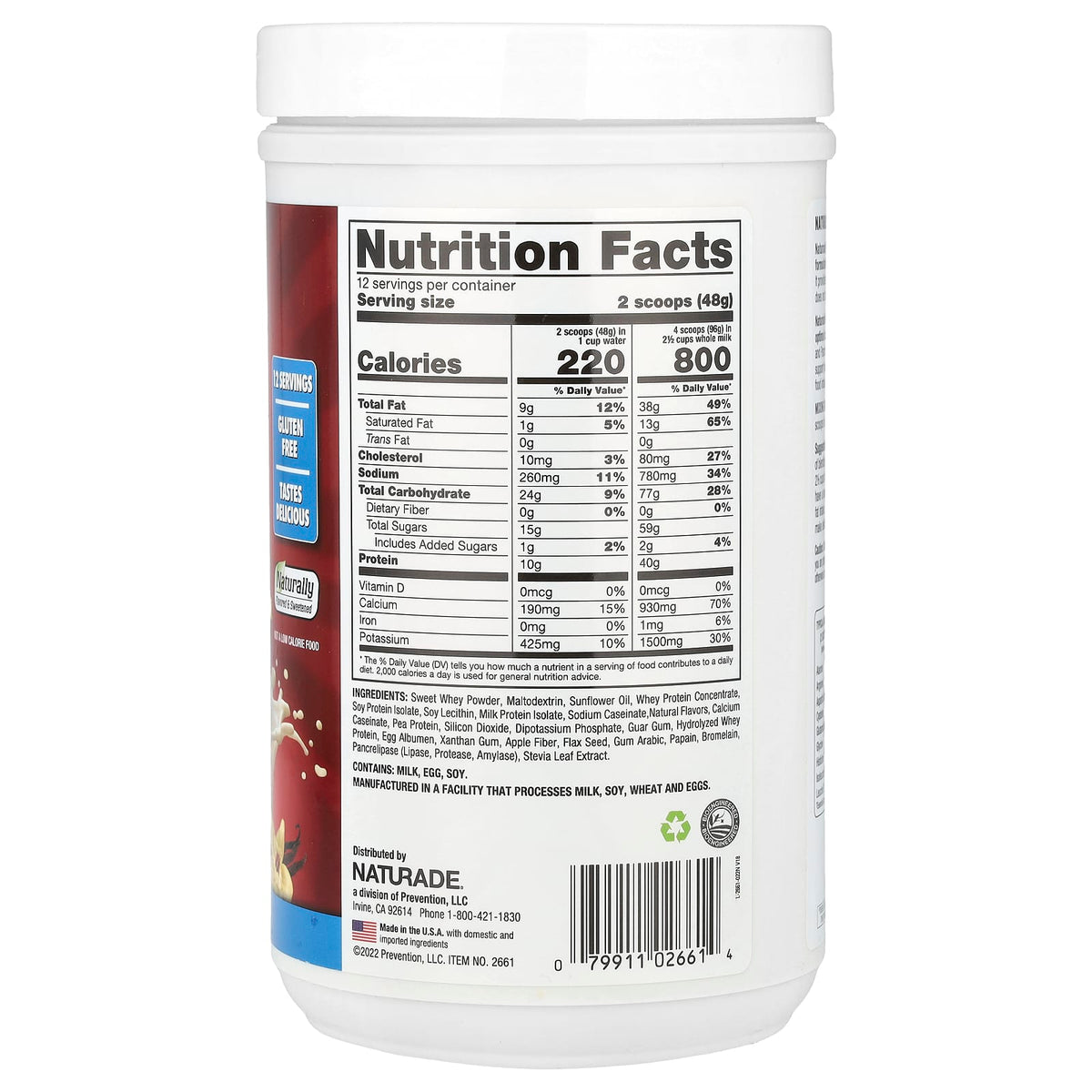 Naturade Weight Gain Vanilla 576 g (1.3 lb) - view 2