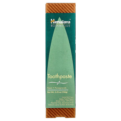 Himalaya Botanique Toothpaste, Neem & Pomegranate, Herbal Mint, 150 g - view 2