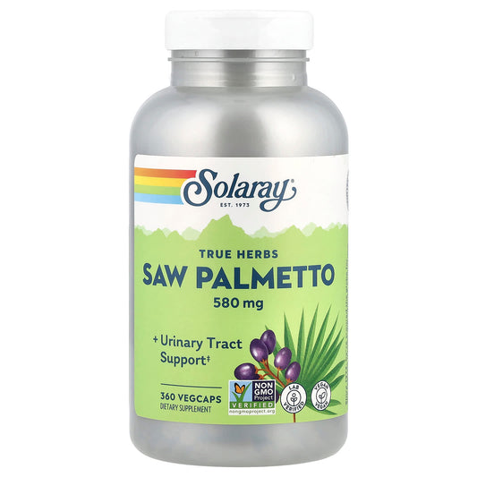Solaray True Herbs Saw Palmetto 580 mg, 360 VegCaps