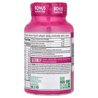 Nature's Truth Hair, Skin & Nails with Biotin, Superior Strength, 165 Softgels - view 3