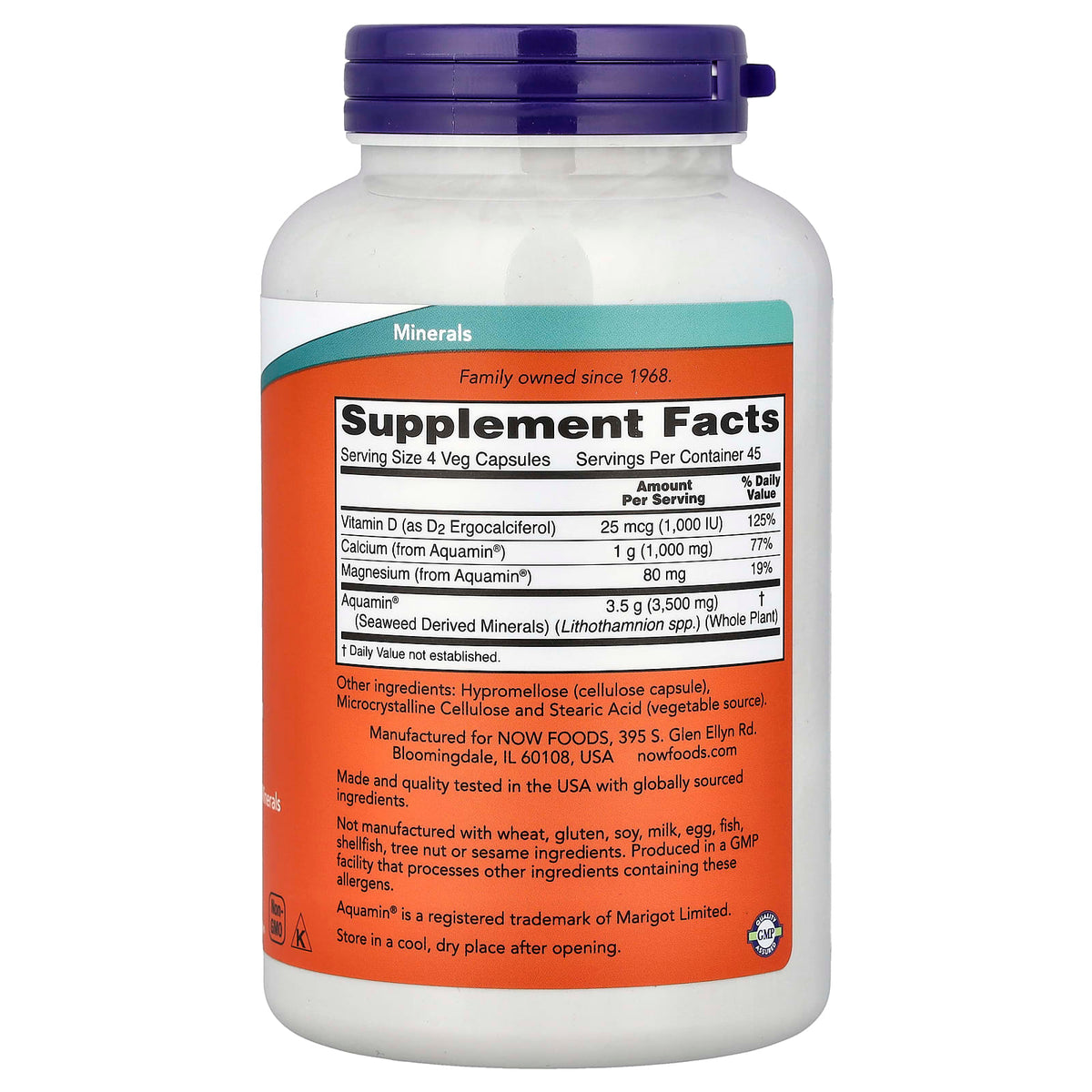 NOW Foods Red Mineral Algae, 180 Veg Capsules — alternate product view