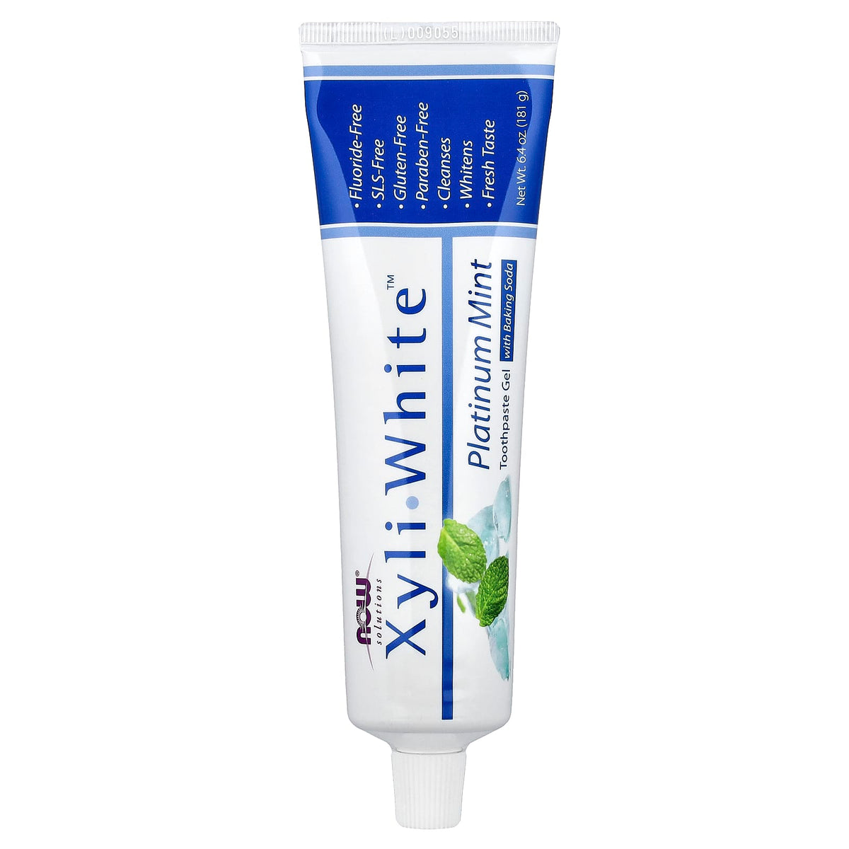 NOW Foods XyliWhite Toothpaste Gel with Baking Soda, Platinum Mint, 181 g