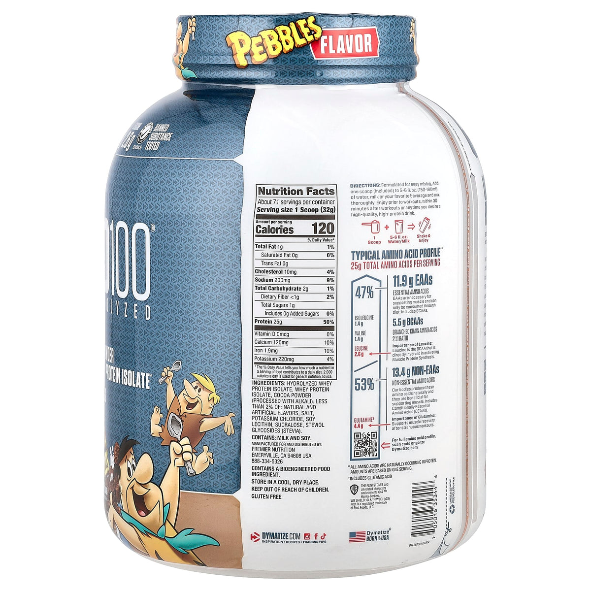 Dymatize ISO100 Hydrolyzed Whey Protein Isolate Cocoa Pebbles 2.3 kg (5 lb) - view 2