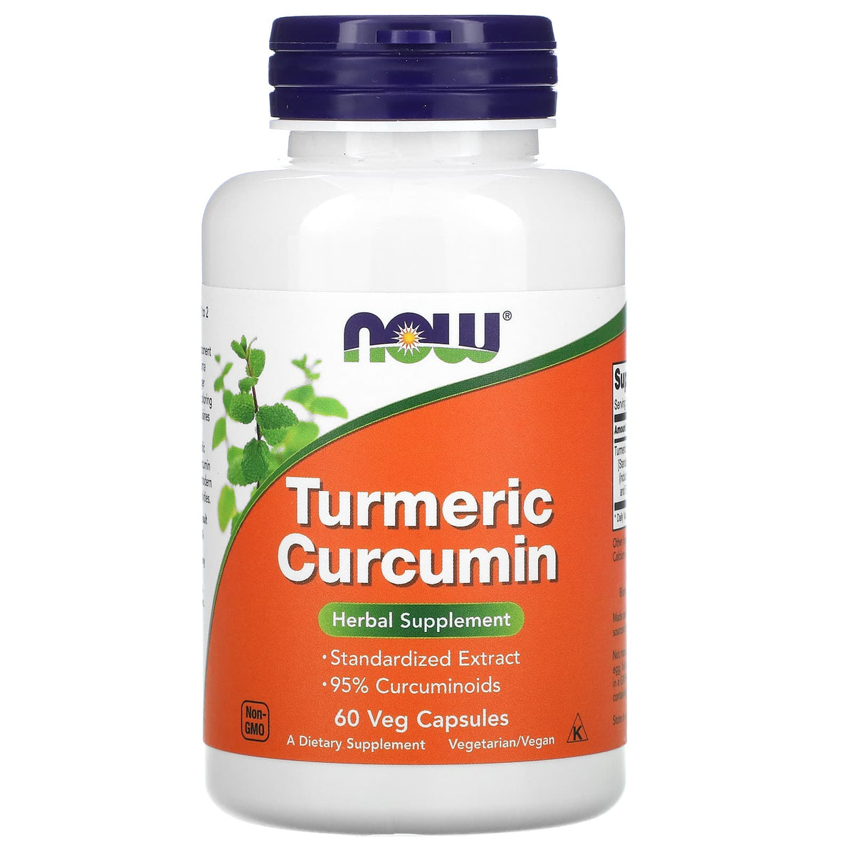 NOW Foods Turmeric Curcumin, 60 Veg Capsules (665 mg per Capsule) — product view