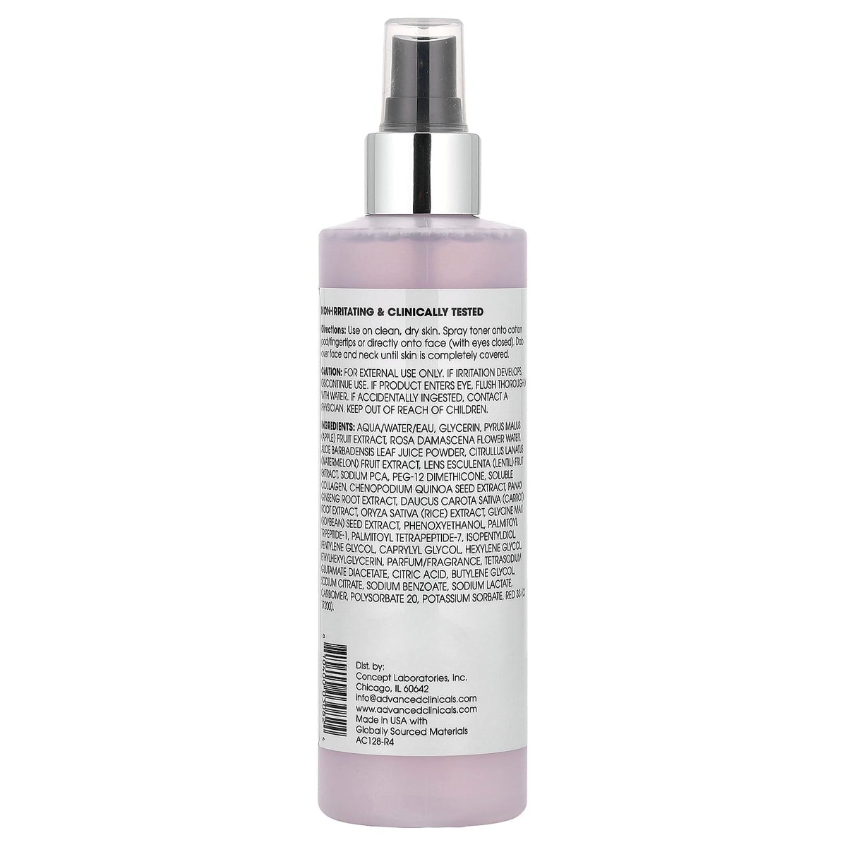 Advanced Clinicals Rosewater Toner Tone & Tighten Formula 237 ml (8 fl oz) — alternate product view