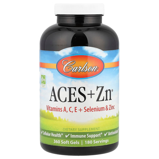 Carlson Aces + Zn Vitamins A, C, E, Selenium and Zinc, 360 Soft Gels