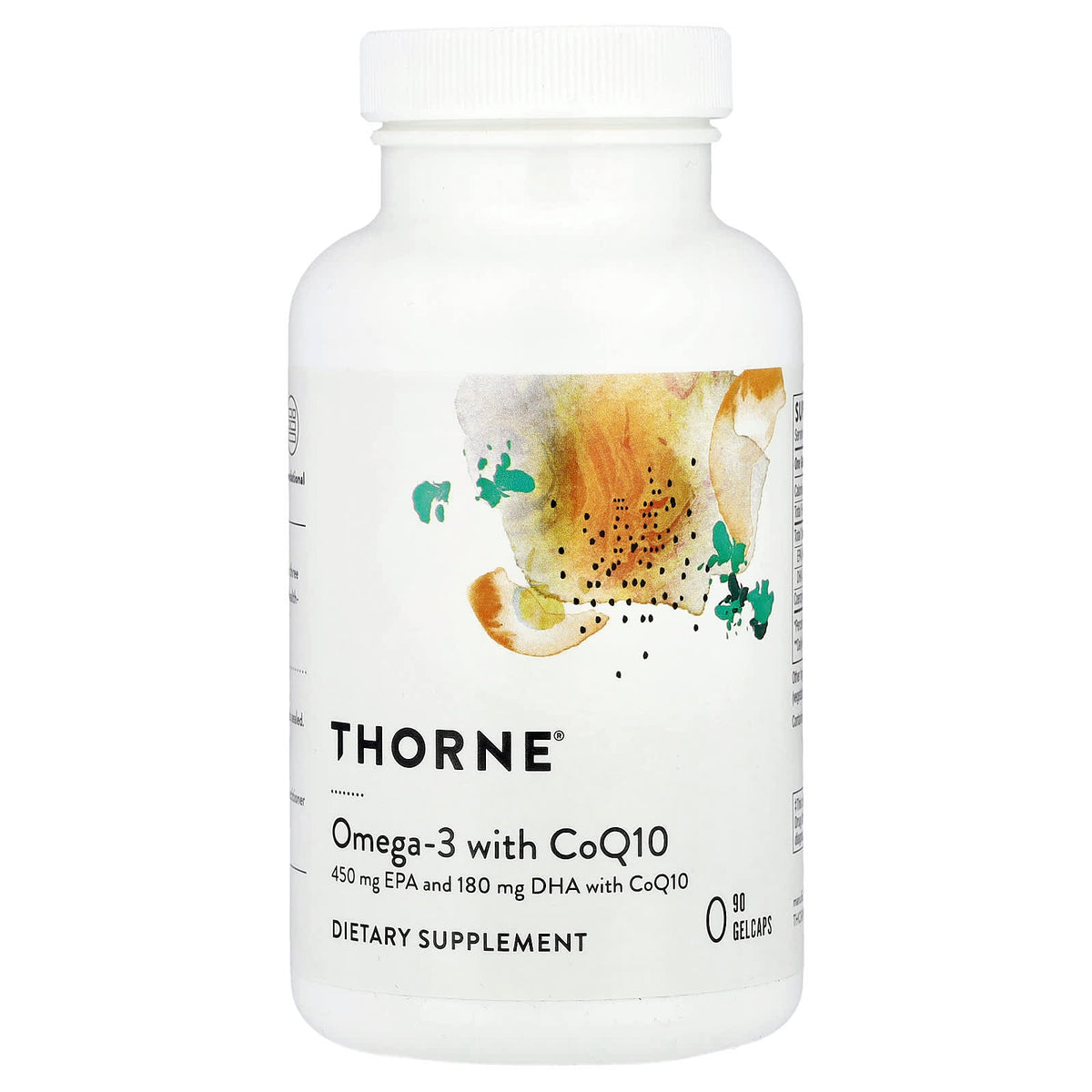 Thorne Omega-3 with CoQ10, 90 Gelcaps — product view