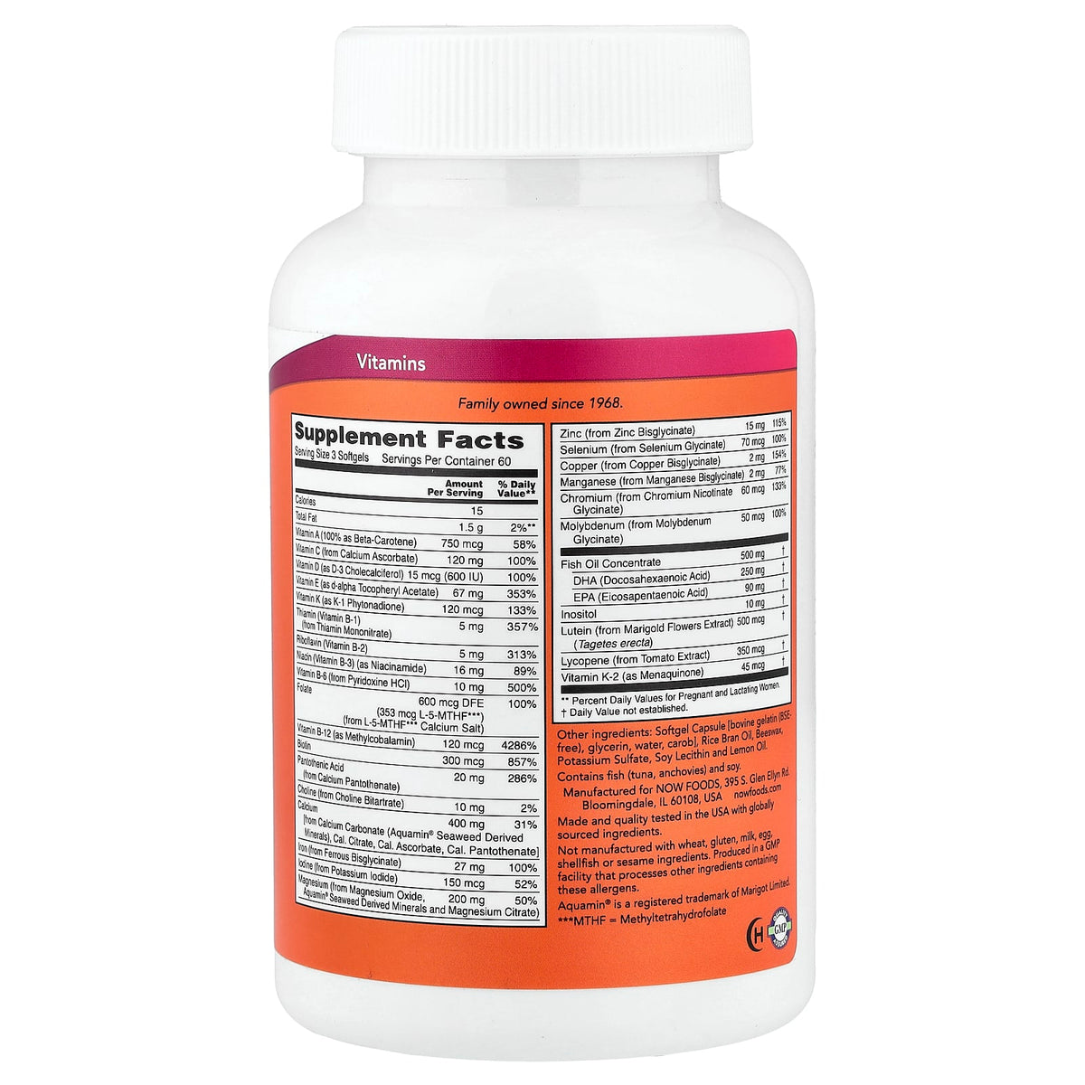 NOW Foods Prenatal Gels + DHA, 180 Softgels - view 2
