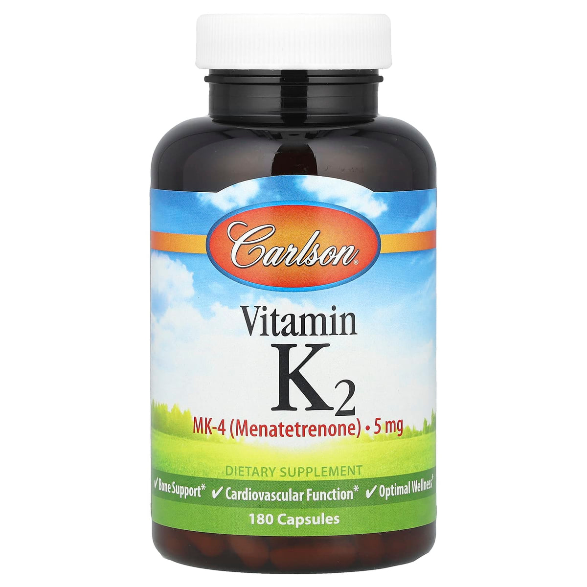 Carlson Vitamin K2 5 mg 180 Capsules — product view