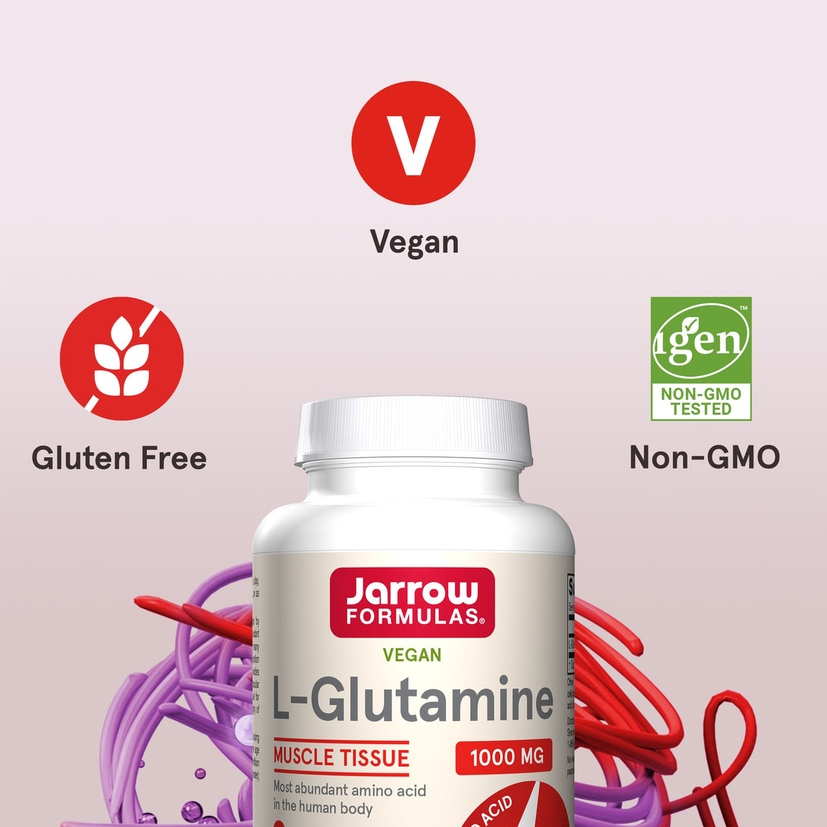 Jarrow Formulas L-Glutamine 1,000 mg, 100 Tablets - view 6