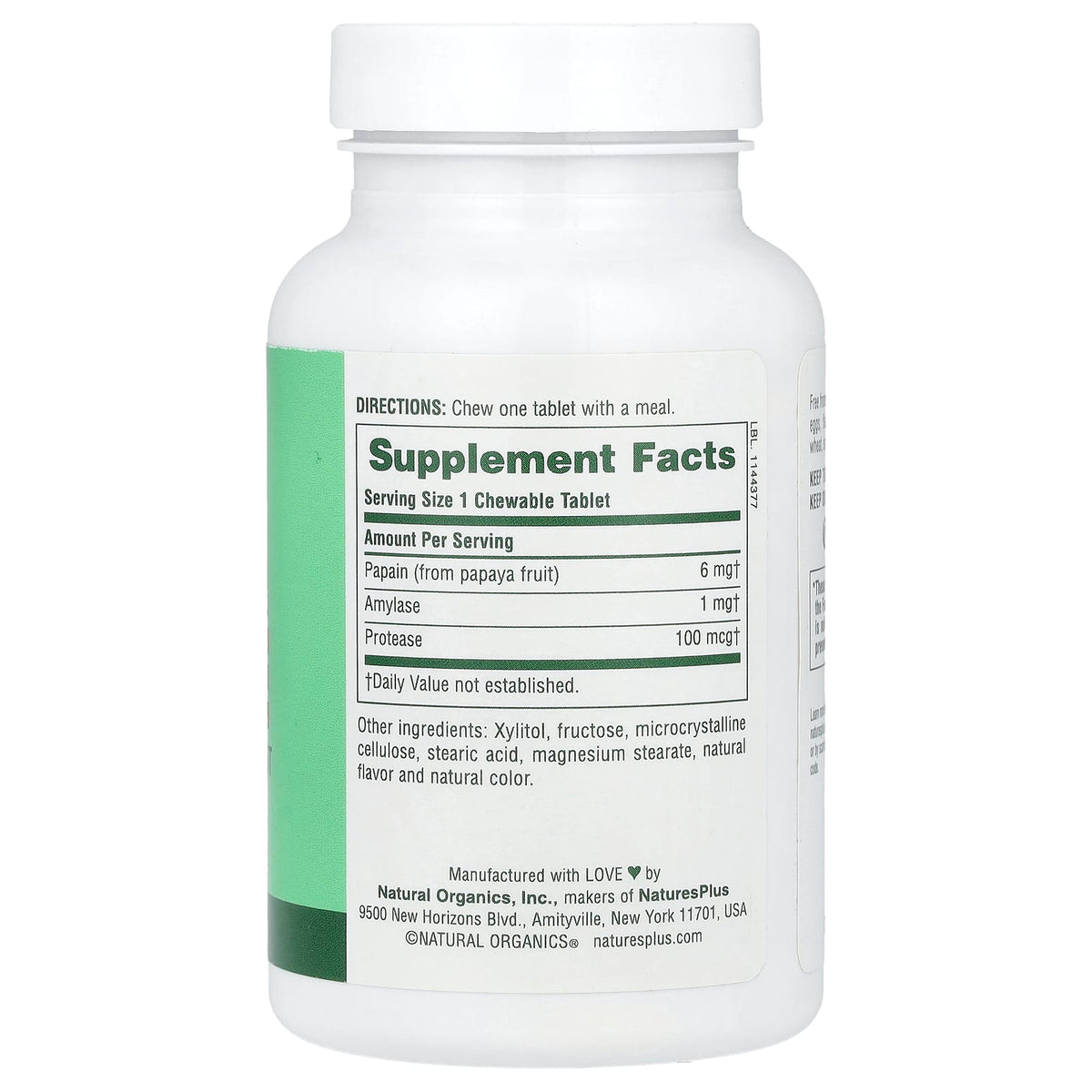 NaturesPlus Chewable Papaya Enzyme, 360 Tablets - view 2