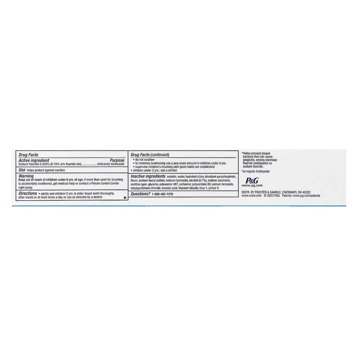 Crest Plus Scope Outlast + Whitening Anticavity Fluoride Toothpaste, Mint, 153 g - view 3