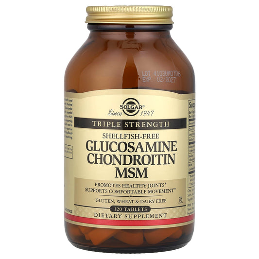Solgar Glucosamine Chondroitin MSM, Triple Strength, 120 Tablets