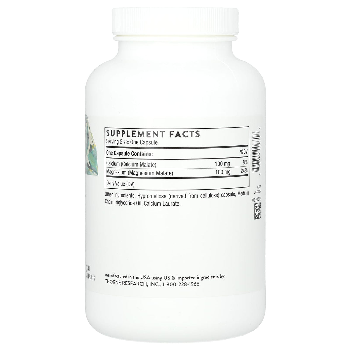 Thorne Calcium-Magnesium Malate, 240 Capsules — alternate product view