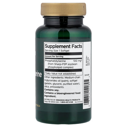 Swanson Vitamins Phosphatidylserine 100 mg, 90 Softgels - view 2