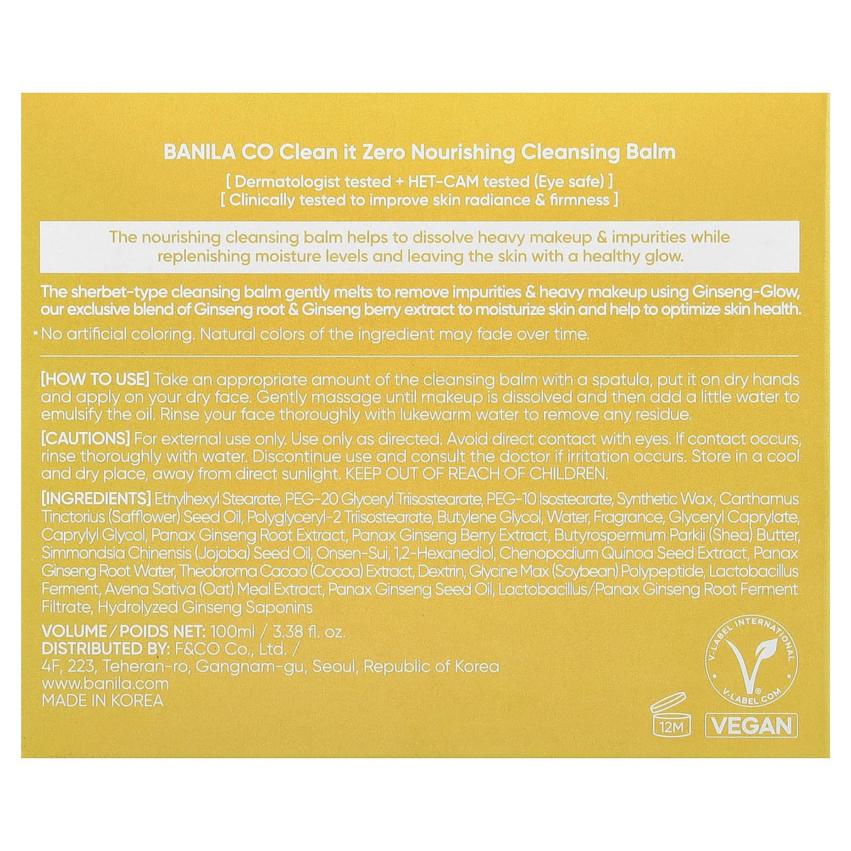 Banila Co Clean It Zero Nourishing Cleansing Balm 100 ml (3.38 fl oz) - view 3