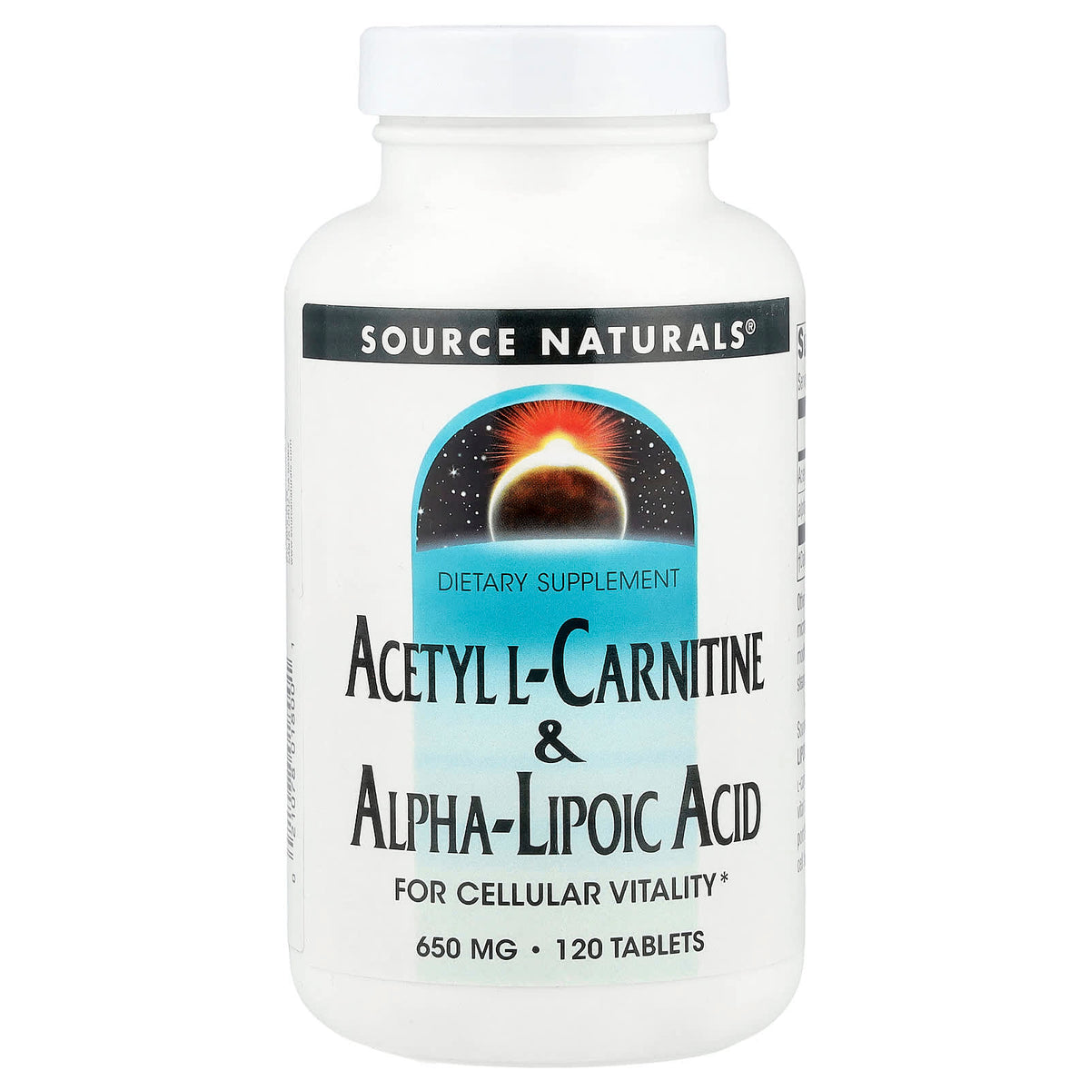 Source Naturals Acetyl L-Carnitine & Alpha-Lipoic Acid, 120 Tablets