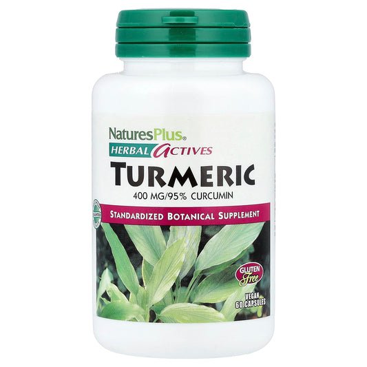 NaturesPlus Herbal Actives Turmeric 400 mg 60 Capsules