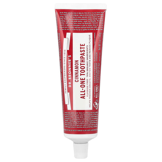 Dr. Bronner's All-One Toothpaste, Cinnamon, 140 g