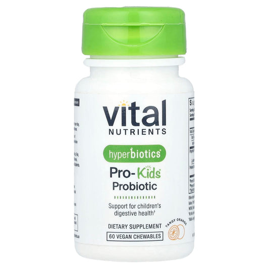 Vital Nutrients Hyperbiotics Pro-Kids Probiotic, Tangy Orange, 60 Chewables