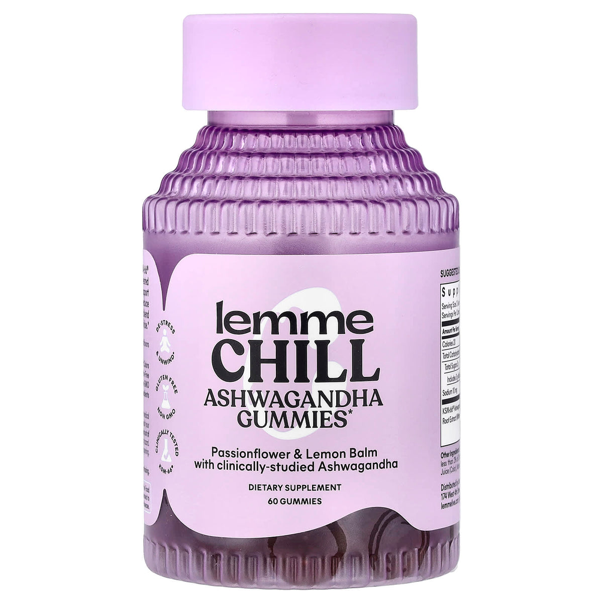 Lemme Chill Ashwagandha Gummies, Mixed Berry, 60 Gummies — product view