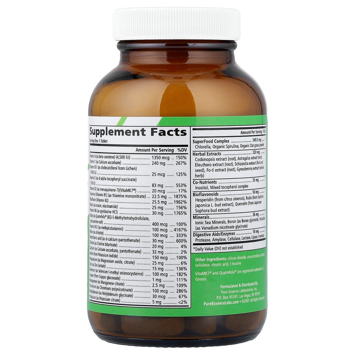 Pure Essence One 'n' Only Multivitamin, 60 Tablets - view 2