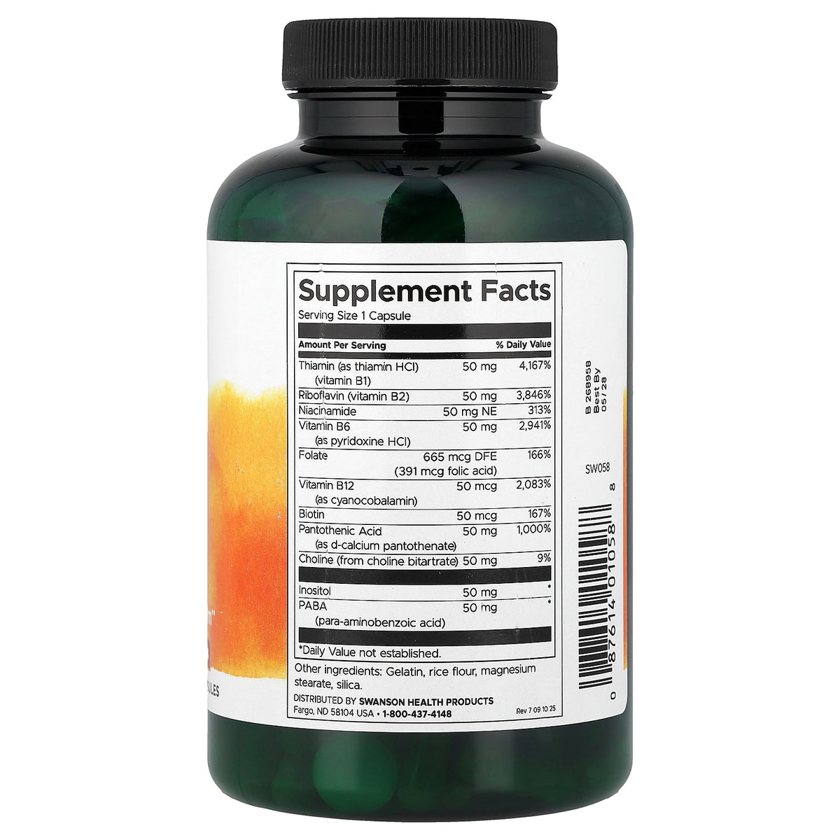 Swanson Vitamins Balance B-50 Complex, 250 Capsules — alternate product view