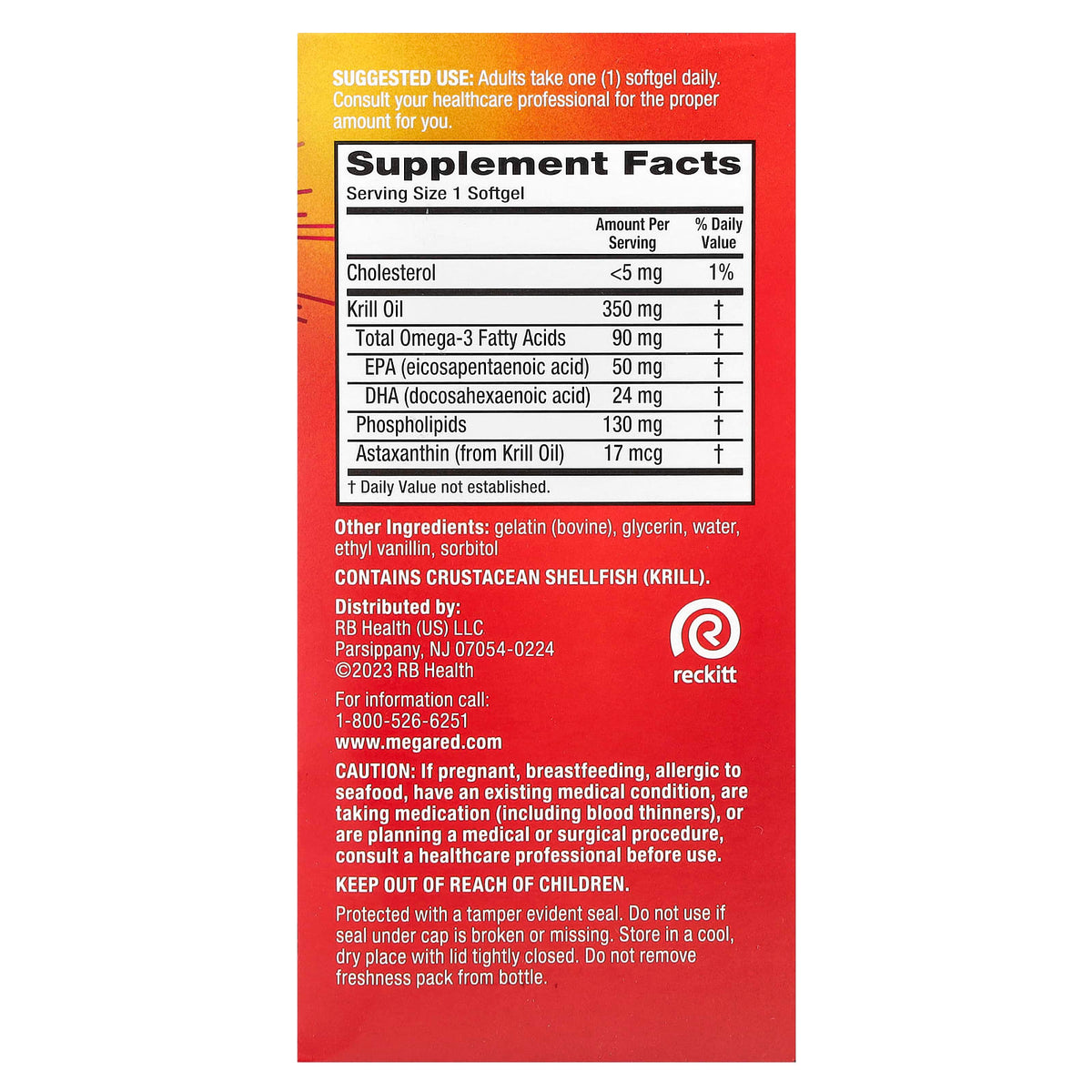 Schiff MegaRed Omega-3 Krill Oil Vanilla 350 mg 130 Softgels — alternate product view