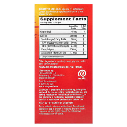 Schiff MegaRed Omega-3 Krill Oil Vanilla 350 mg 130 Softgels - view 2