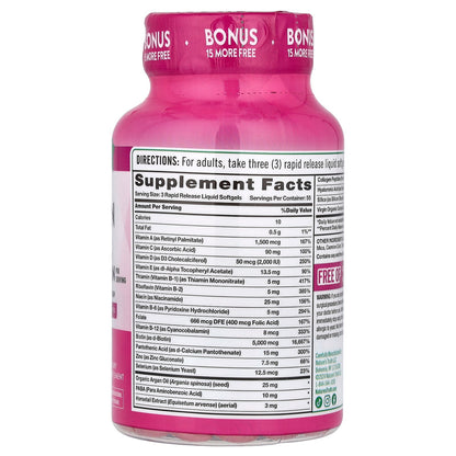Nature's Truth Hair, Skin & Nails with Biotin, Superior Strength, 165 Softgels - view 2