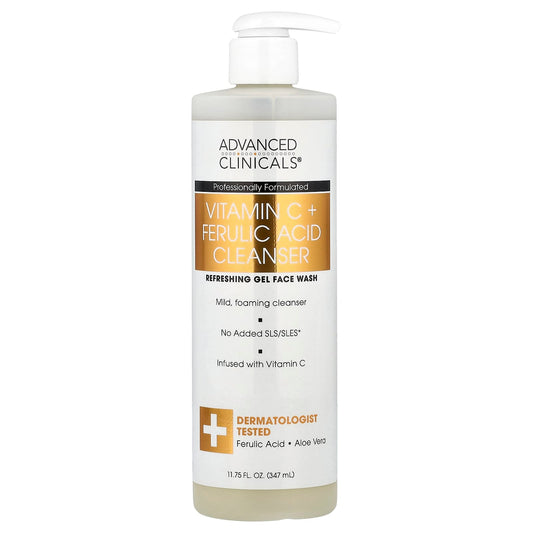 Advanced Clinicals Vitamin C + Ferulic Acid Cleanser 347 ml (11.75 fl oz)