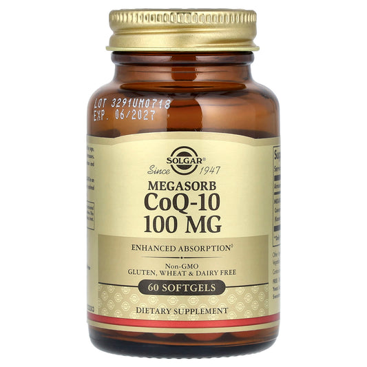Solgar Megasorb CoQ-10 100 mg, 60 Softgels