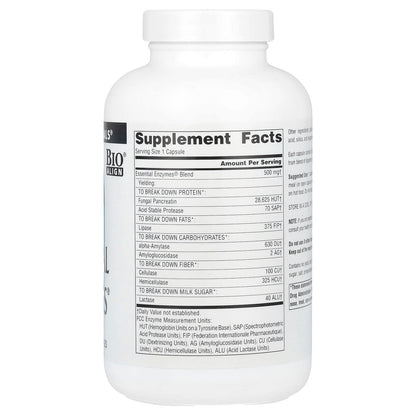 Source Naturals Daily Essential Enzymes, 500 mg, 240 Capsules - view 2
