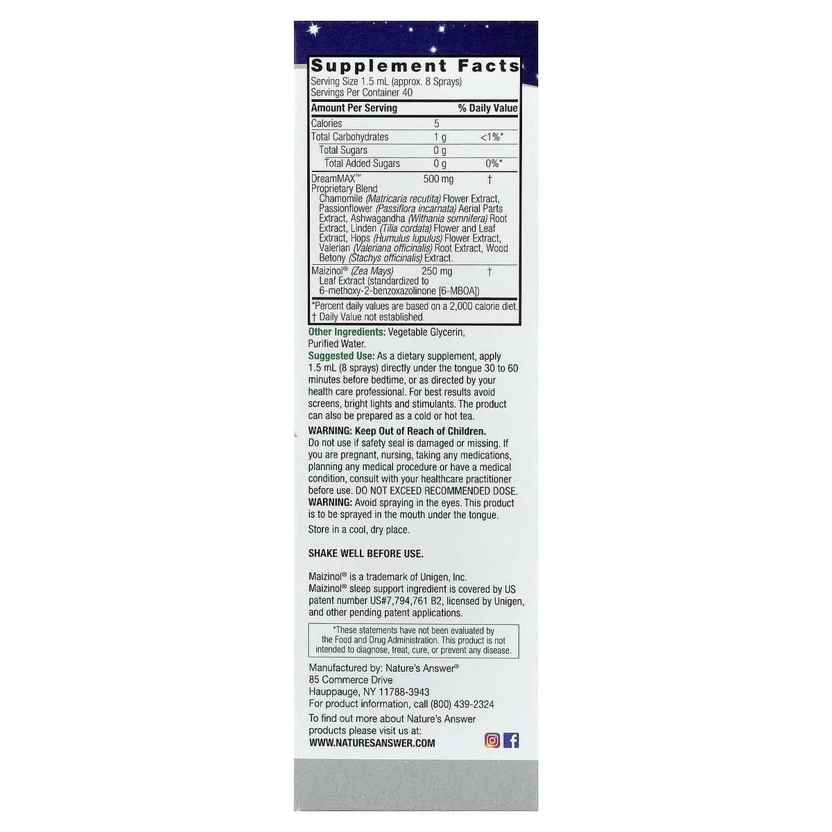 Nature's Answer DreamMAX Sleep Spray, 60 ml (2 fl oz) - view 2