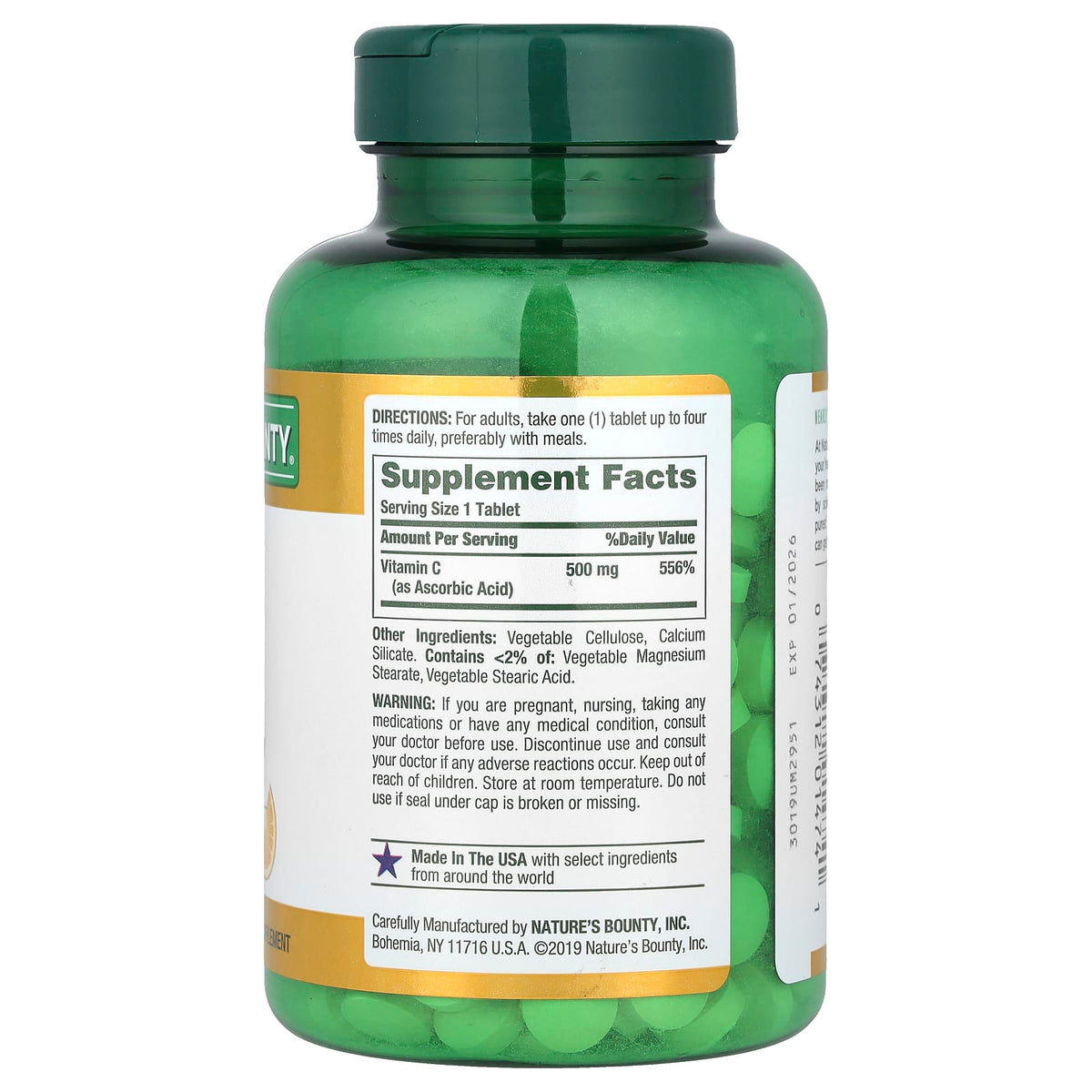 Nature's Bounty Vitamin C 500 mg, 250 Tablets - view 2