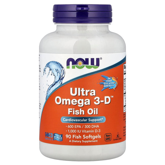 NOW Foods Ultra Omega 3-D Fish Oil 90 Fish Softgels