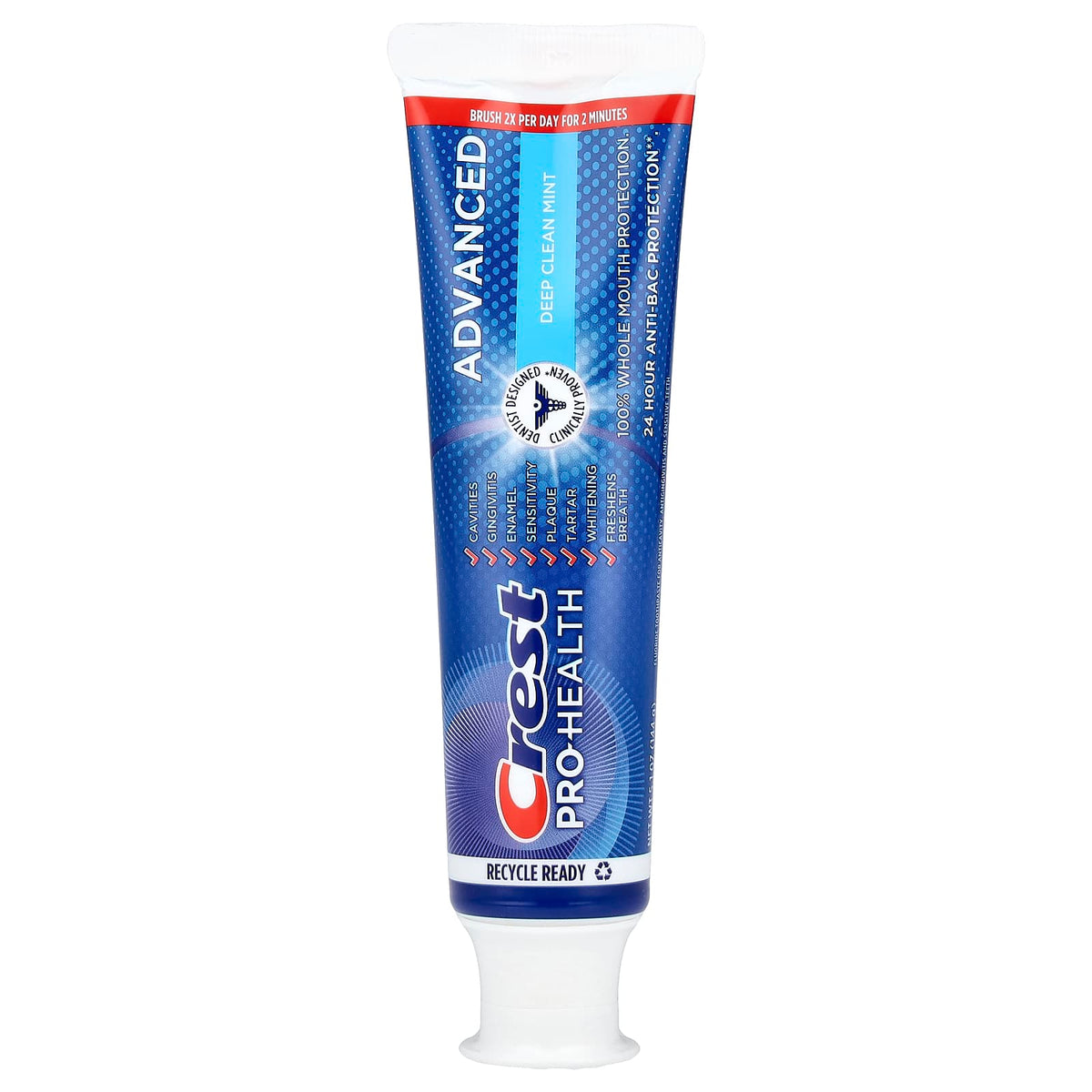 Crest Pro-Health Advanced Fluoride Toothpaste, Deep Clean Mint, 144 g — product view