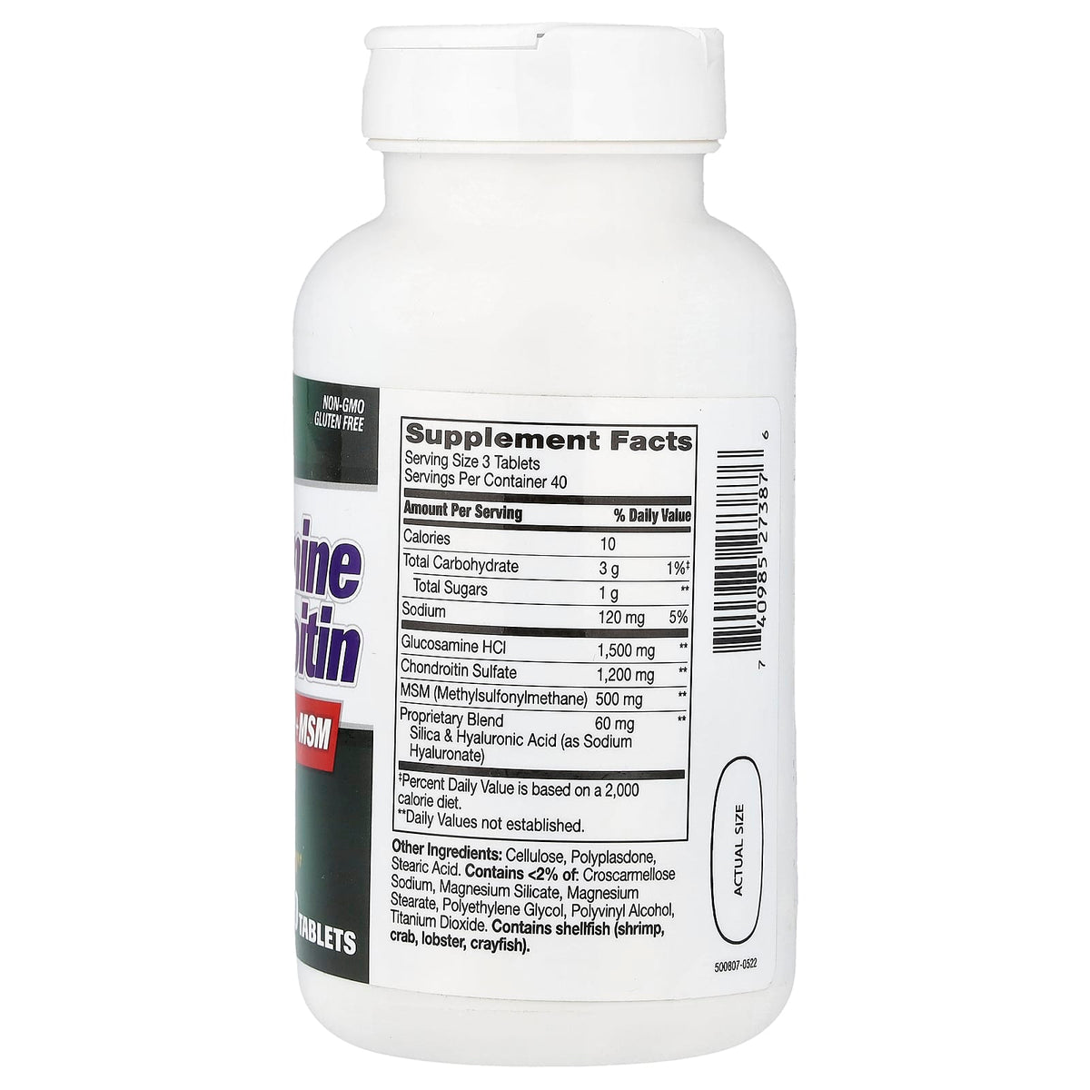21st Century Glucosamine & Chondroitin Plus Hyaluronic Acid + MSM, 120 Tablets - view 2